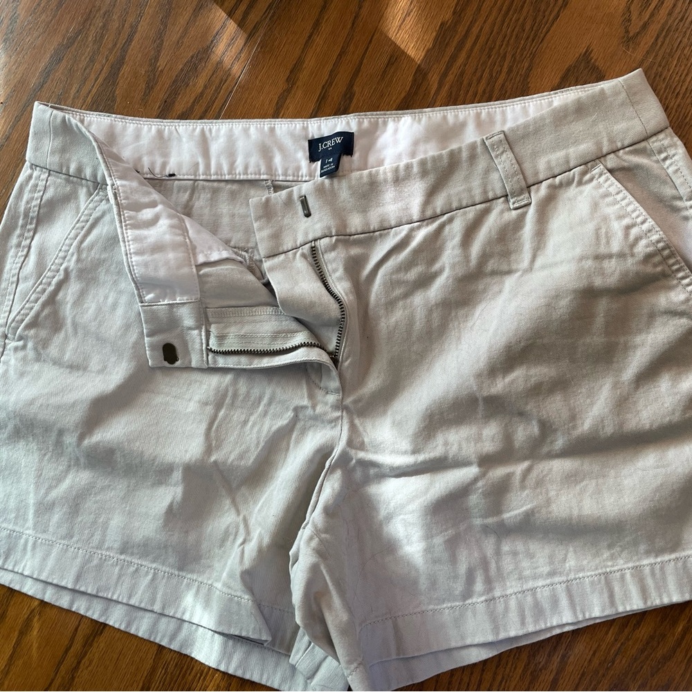 J. Crew Light Cream Chino Bermuda Shorts